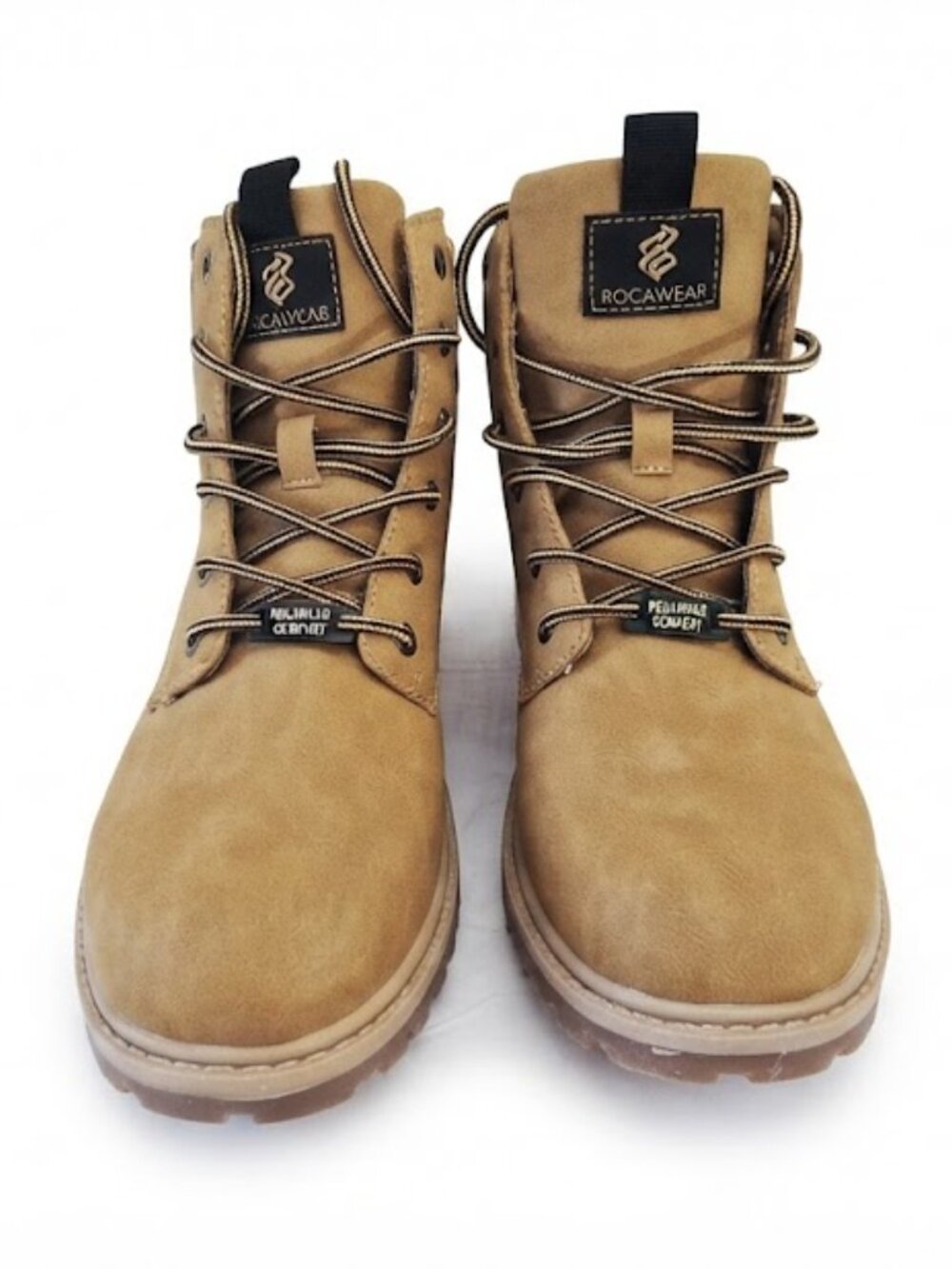 Rocawear Men’s Brown Faux Suede Combat Ankle Boots Size 10.5 NWOT